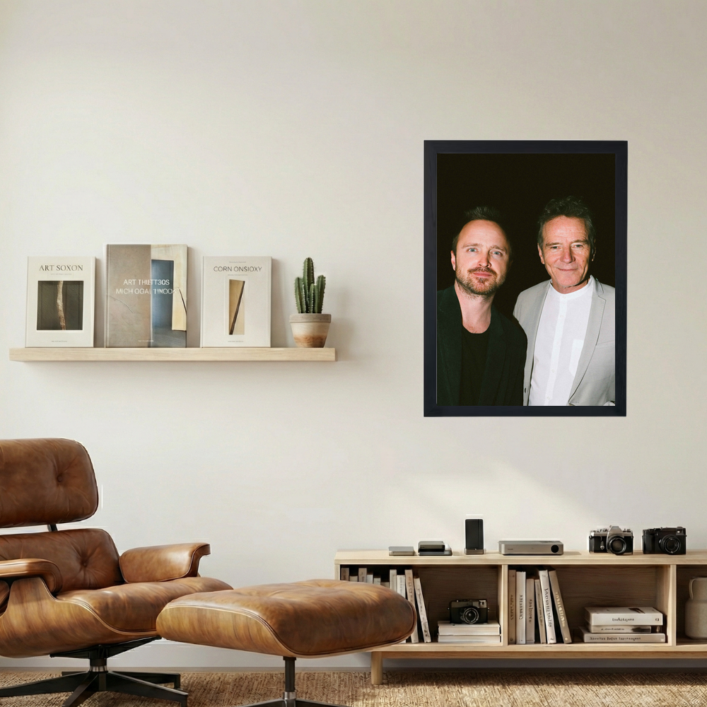 Aaron Paul x Bryan Cranston (Walter White x Jessie) 'Blue Bothers' Poster - Mockup 1
