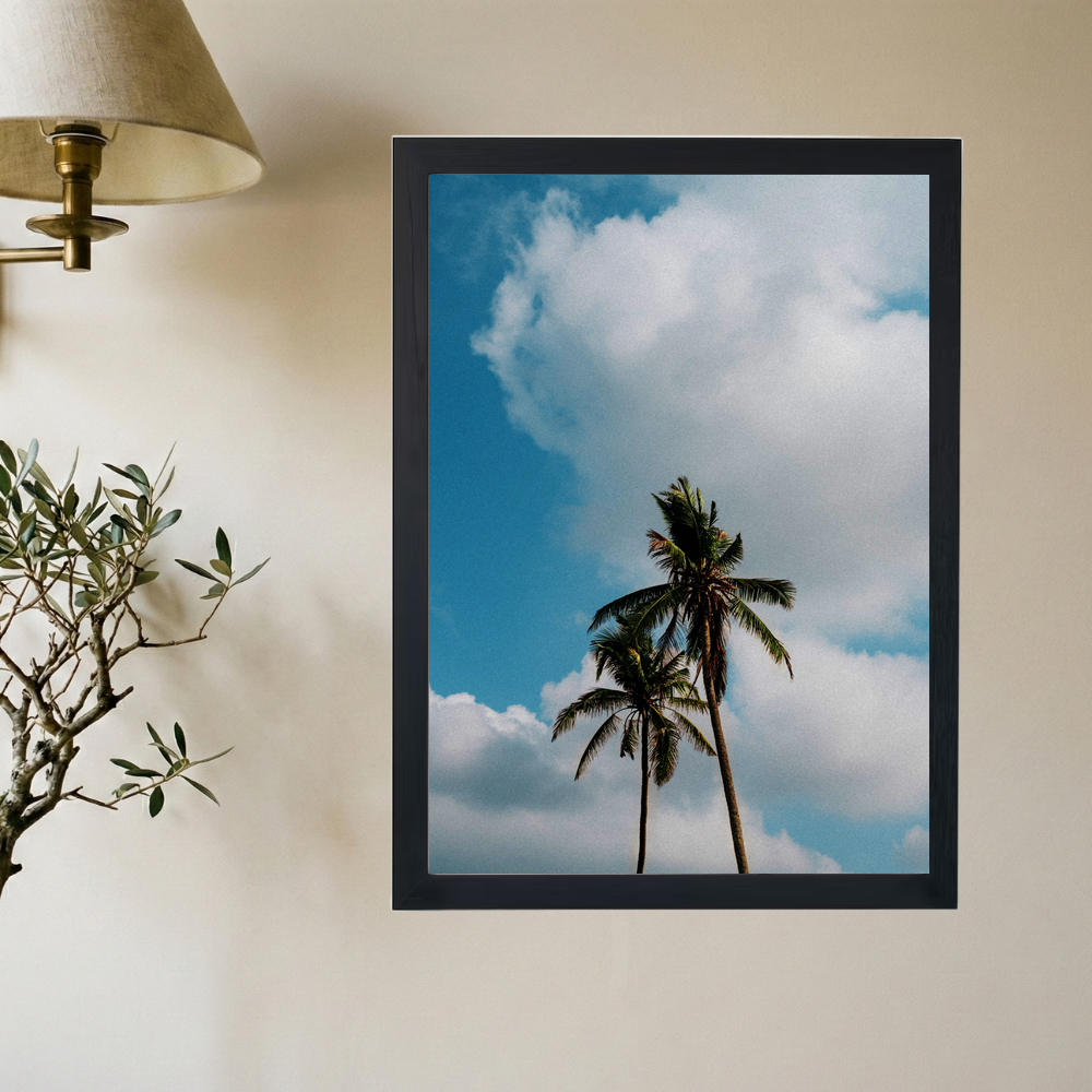 Palm Trees & Blue Skies Poster - Mockup 2