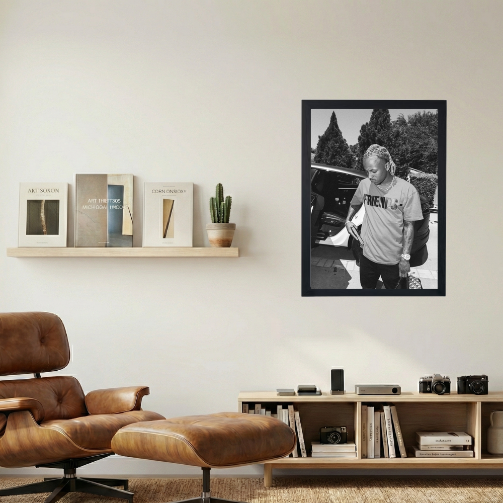 Rich The Kid 'FRIENDS' B&W Poster - Mockup 1