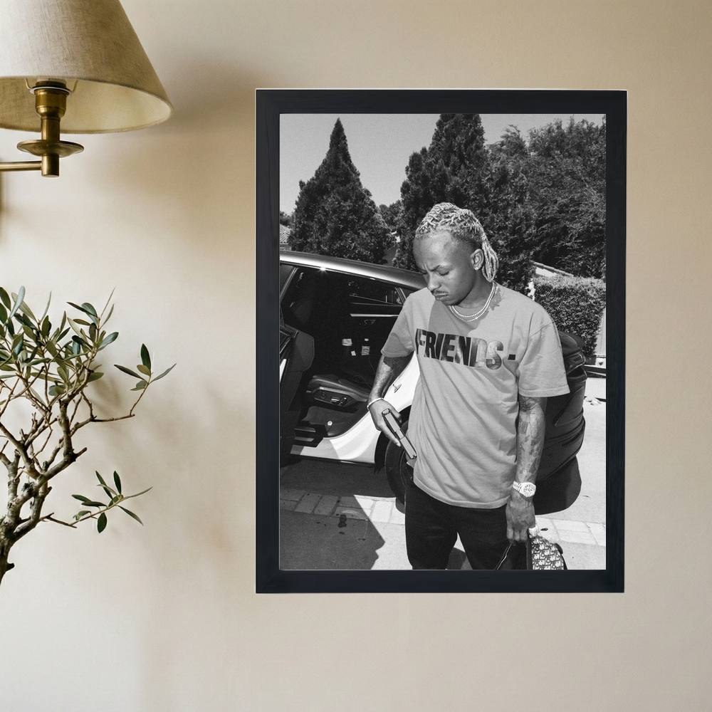 Rich The Kid 'FRIENDS' B&W Poster - Mockup 2