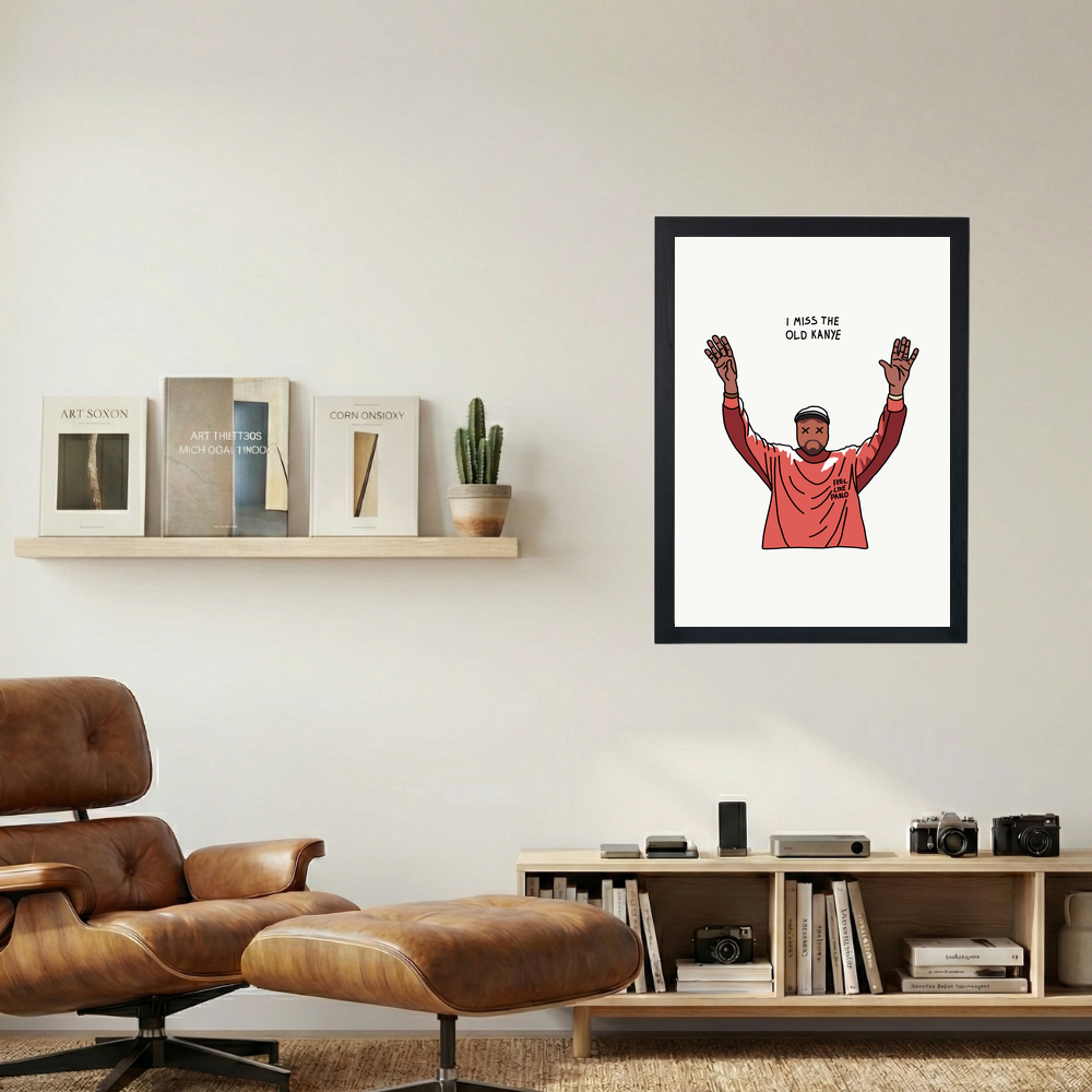Kanye West 'Old Kanye' Poster - Mockup 1