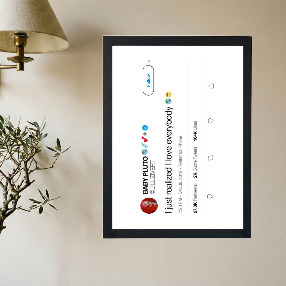 Lil Uzi Vert 'Love Everybody' Tweet Poster - Mockup 2