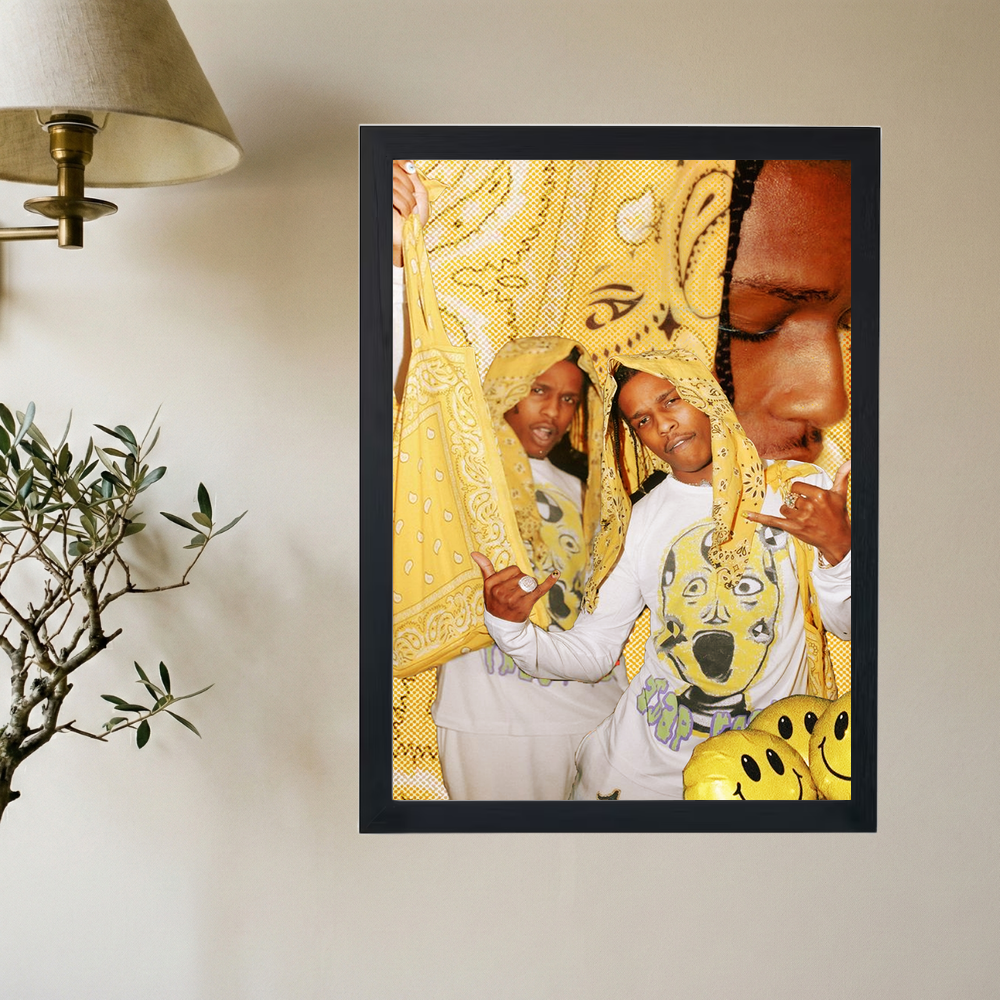 A$AP Rocky 'All Smiles' Collage Poster - Mockup 2
