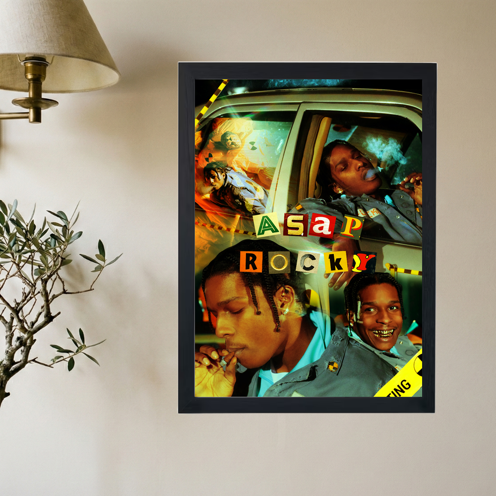 A$AP Rocky 'Testing' Collage Poster - Mockup 2