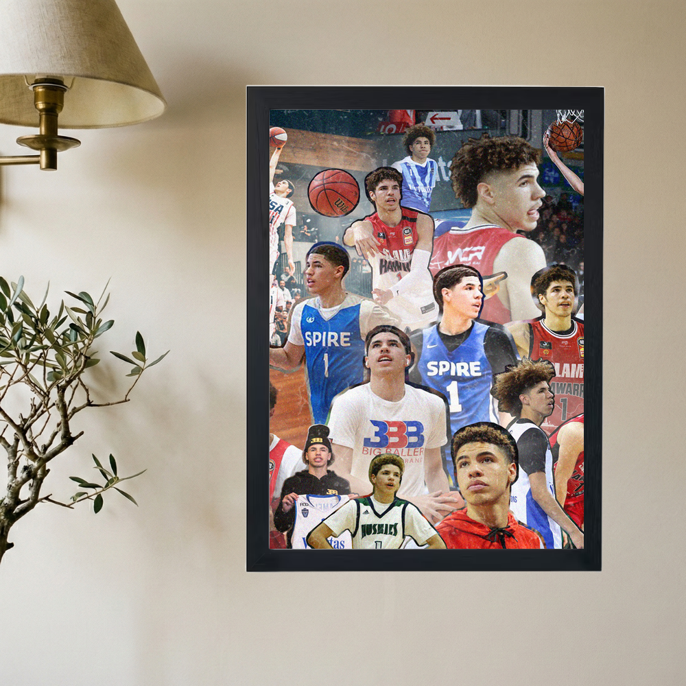 Lamelo Ball Collage Poster - Mockup 2
