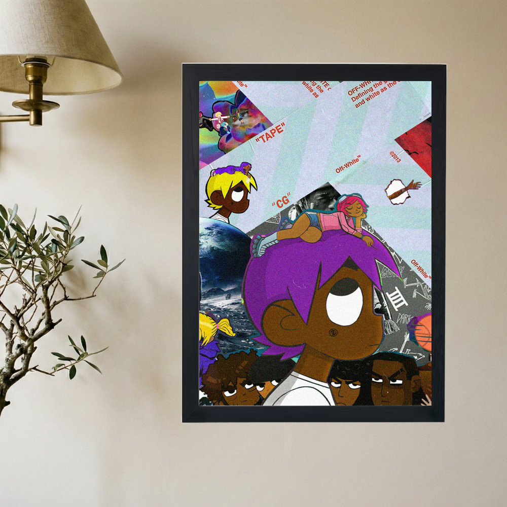 Lil Uzi Vert 'No Misses Collaged' Poster - Mockup 2