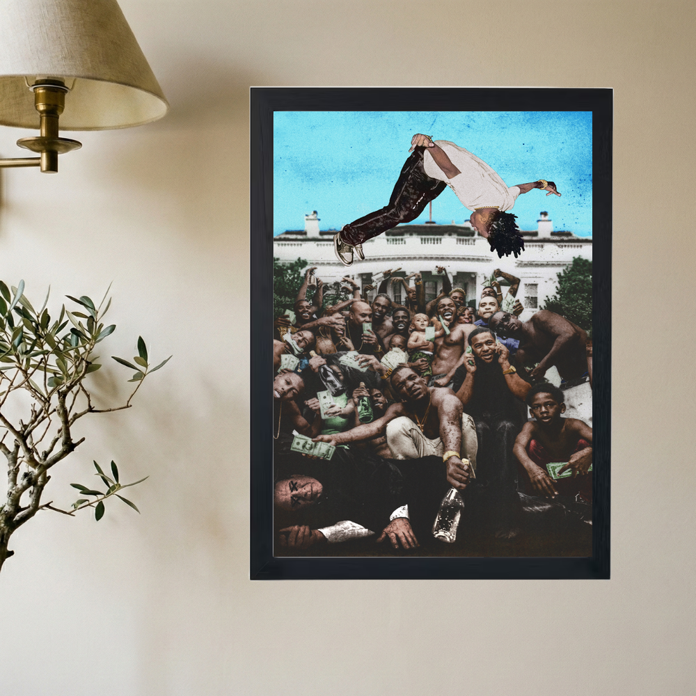 Kendrick Lamar x Playboi Carti 'Die Lit to Pimp a Butterfly' Poster - Mockup 2