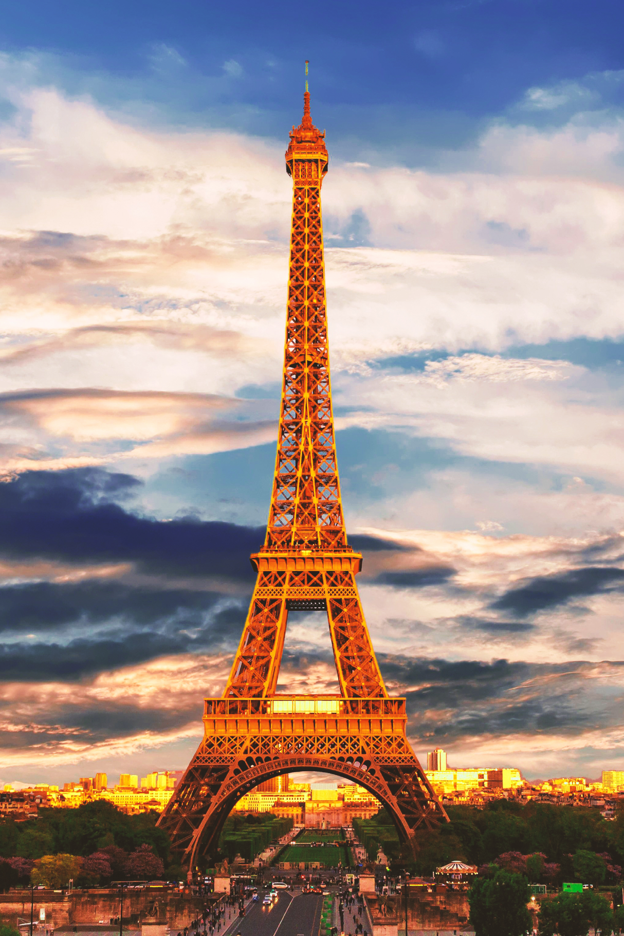 Eiffel Tower 'Sunset' Poster