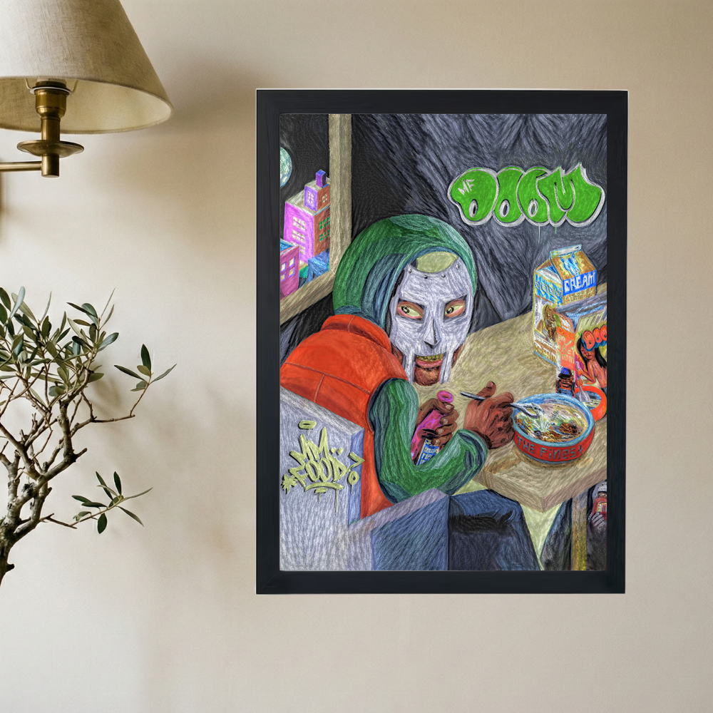 MF DOOM 'FOOD SKETCHED' Poster - Mockup 2