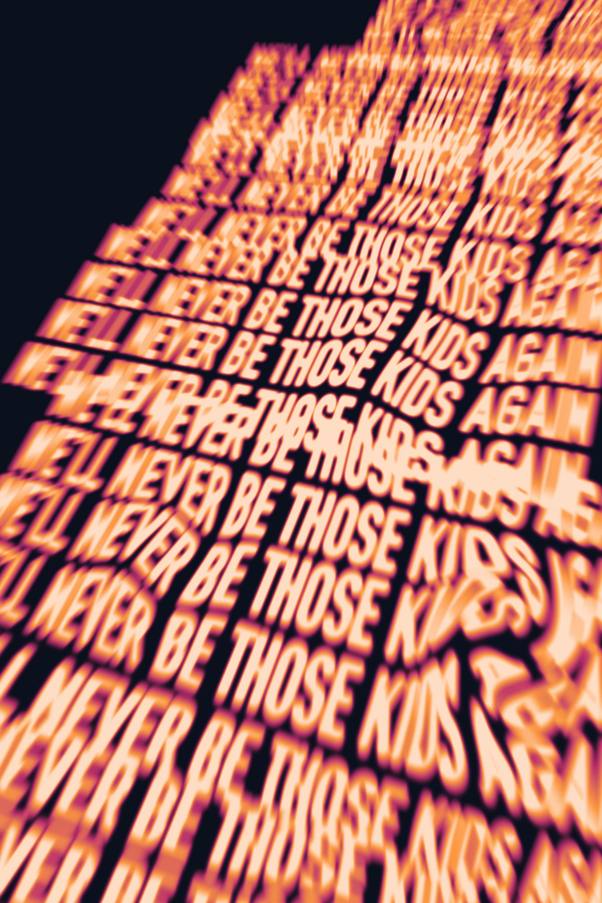 Frank Ocean 'Never Be Those Kids Again' Poster