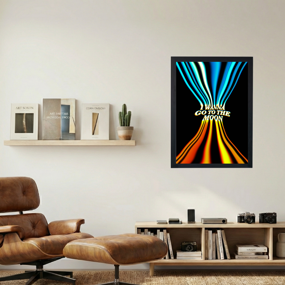 Kanye West 'Moon Quoted' Poster - Mockup 1