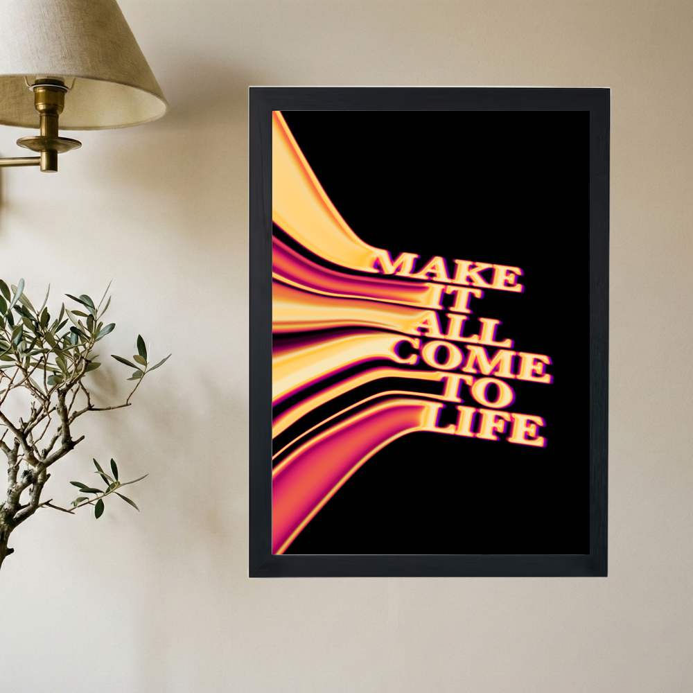 Kanye West 'Come To Life Quoted' Poster - Mockup 2
