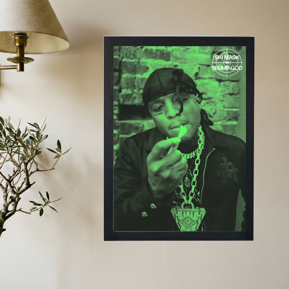 Ski Mask The Slump God 'Seein Green' Poster - Mockup 2