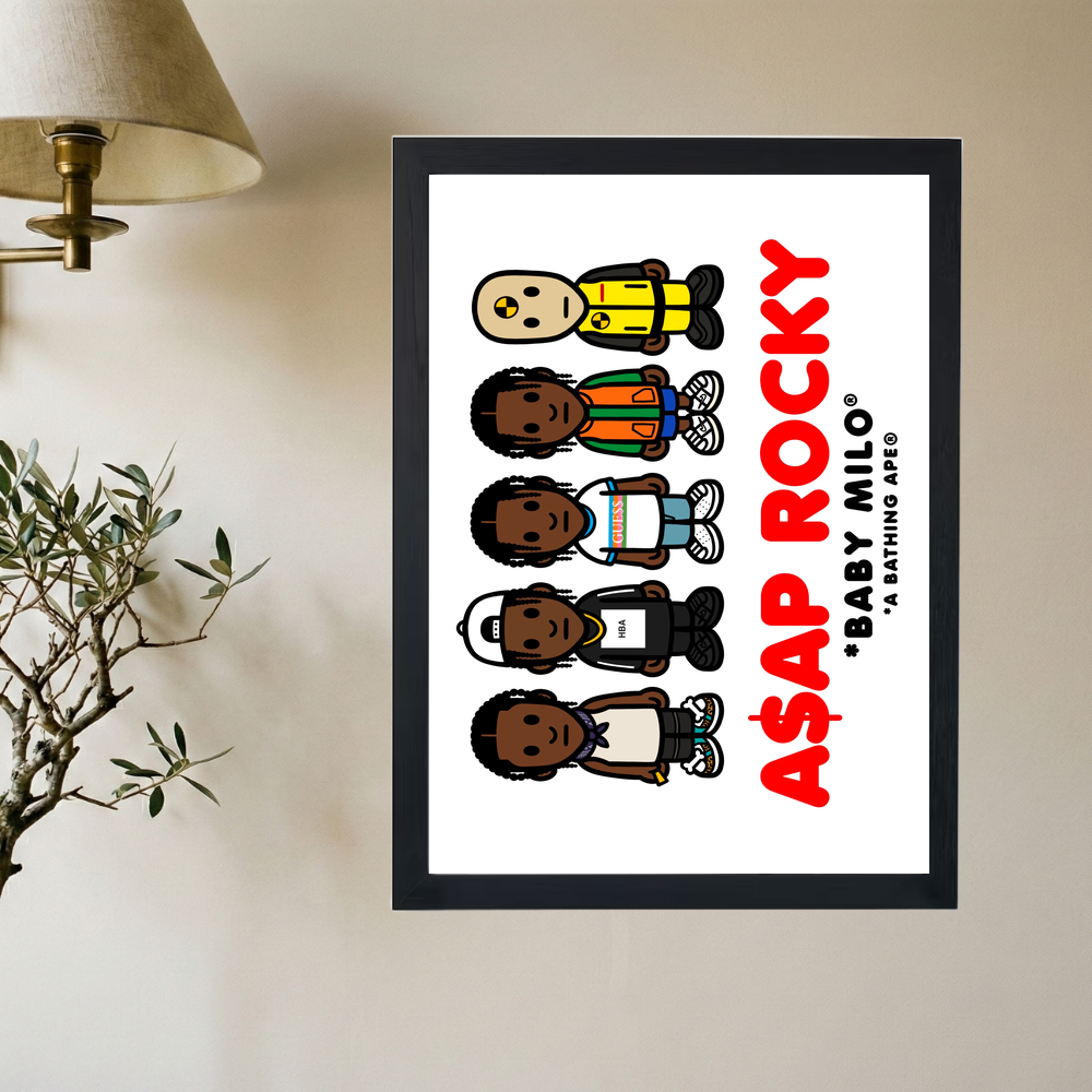 A$AP ROCKY x Bathing Ape 'Milo' Poster - Mockup 2