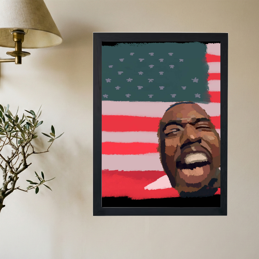 Kanye West 'OTIS Pose' Poster - Mockup 2