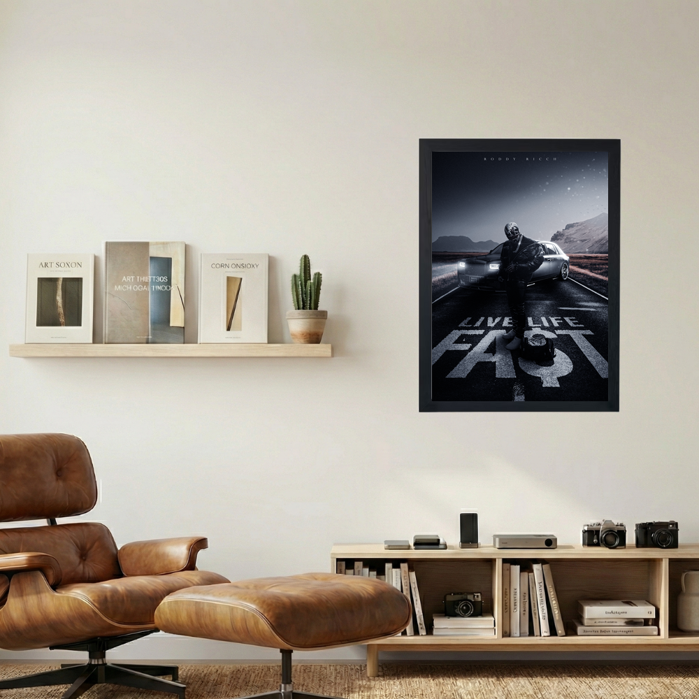Roddy Rich 'Live Life Fast V2' Poster - Mockup 1