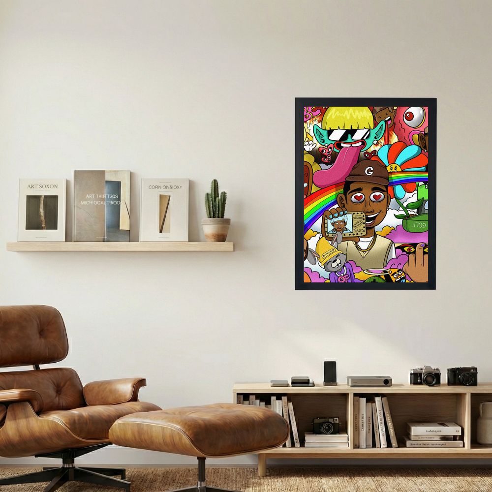 Tyler, The Creator 'Call Me If You Get Lost' Cartoon Poster - Mockup 1