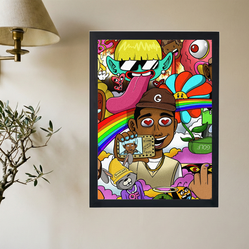 Tyler, The Creator 'Call Me If You Get Lost' Cartoon Poster - Mockup 2