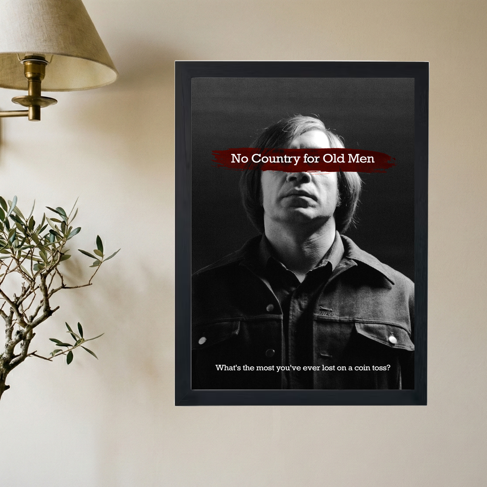 No Country For Old Men 'Flip a Coin' Poster - Mockup 2