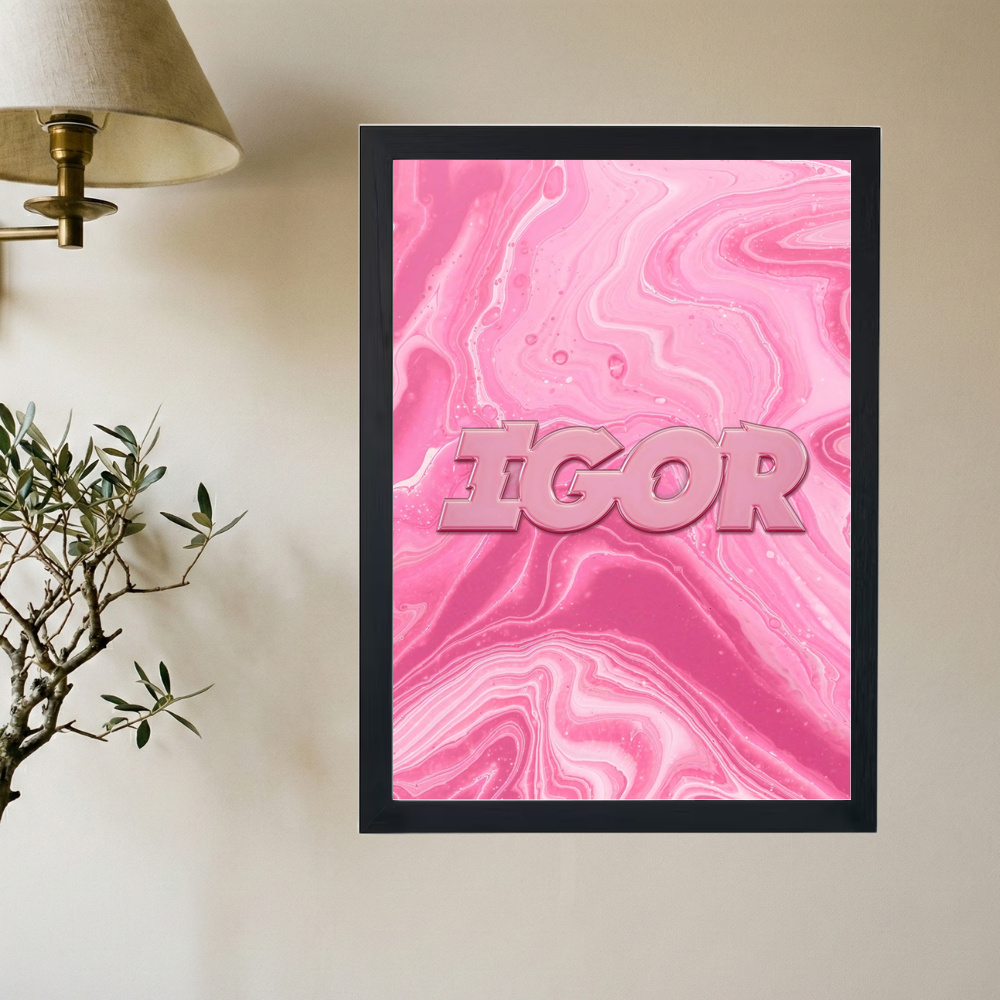 Tyler the Creator 'Pink Igor' Poster - Mockup 2