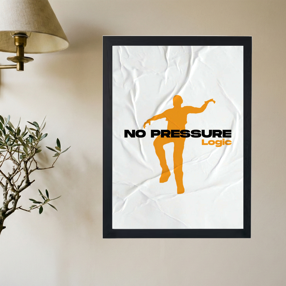 Logic 'No Pressure Silhouette V2' Poster - Mockup 2