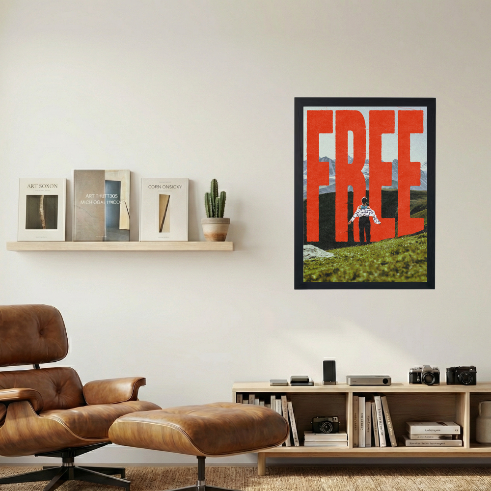 Mountainside 'Feel Free' Poster - Mockup 1
