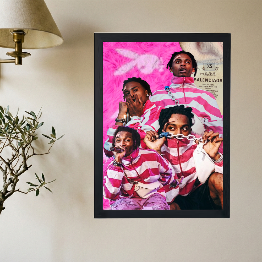 Playboi Carti 'Balenciaga Faced' Poster - Mockup 2