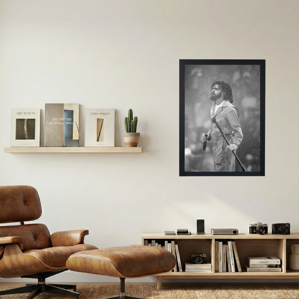 J Cole 'Shadows' Poster - Mockup 1
