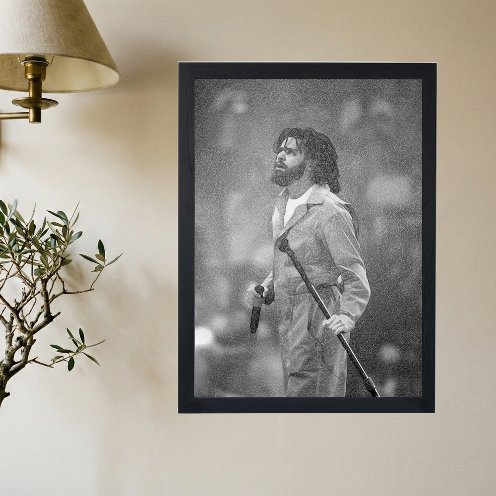 J Cole 'Shadows' Poster - Mockup 2