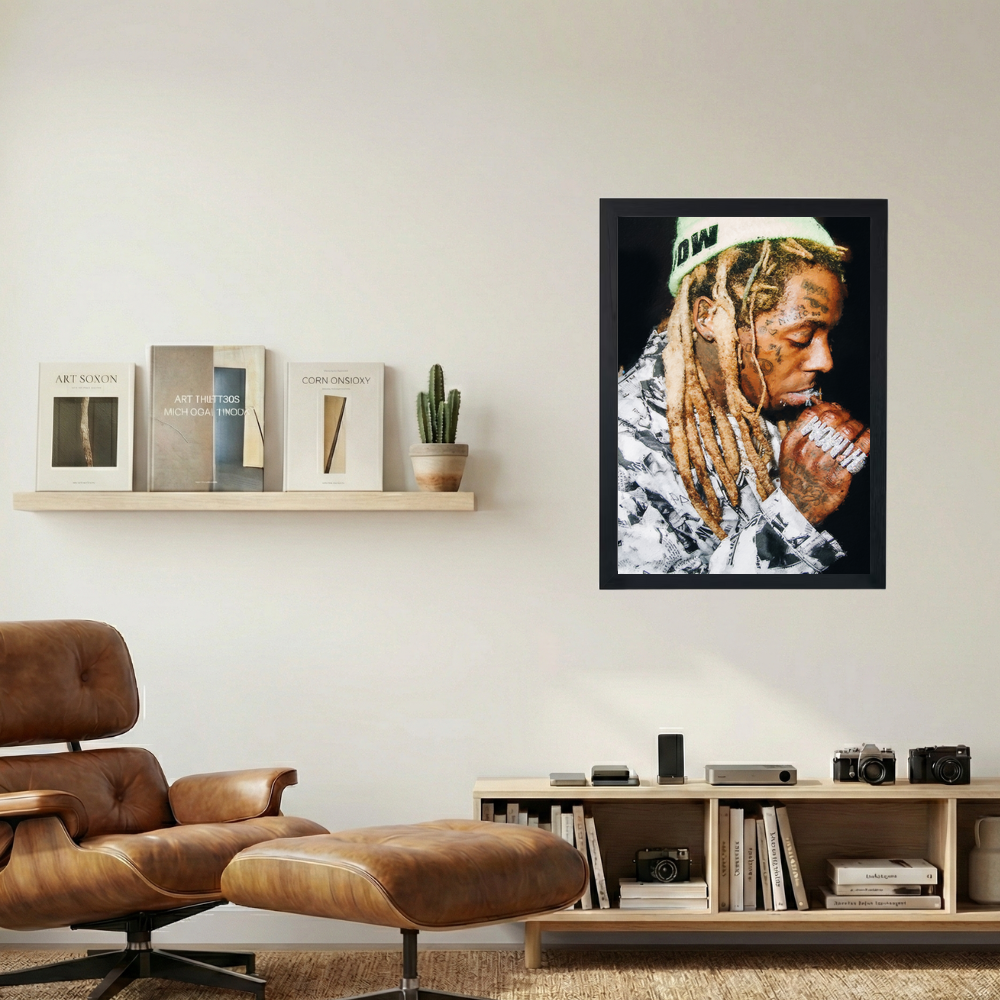 Lil Wayne 'Blunt Blowin' Poster - Mockup 1