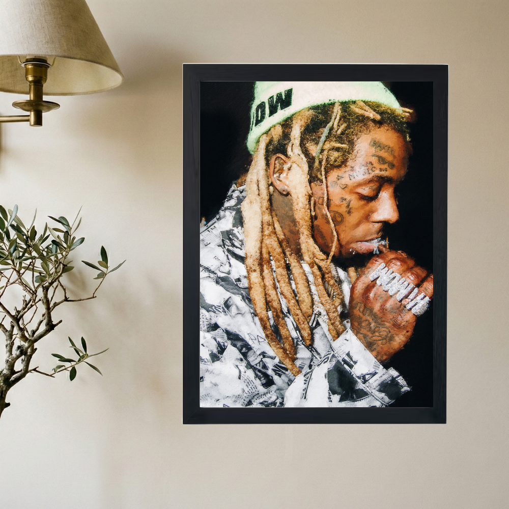 Lil Wayne 'Blunt Blowin' Poster - Mockup 2