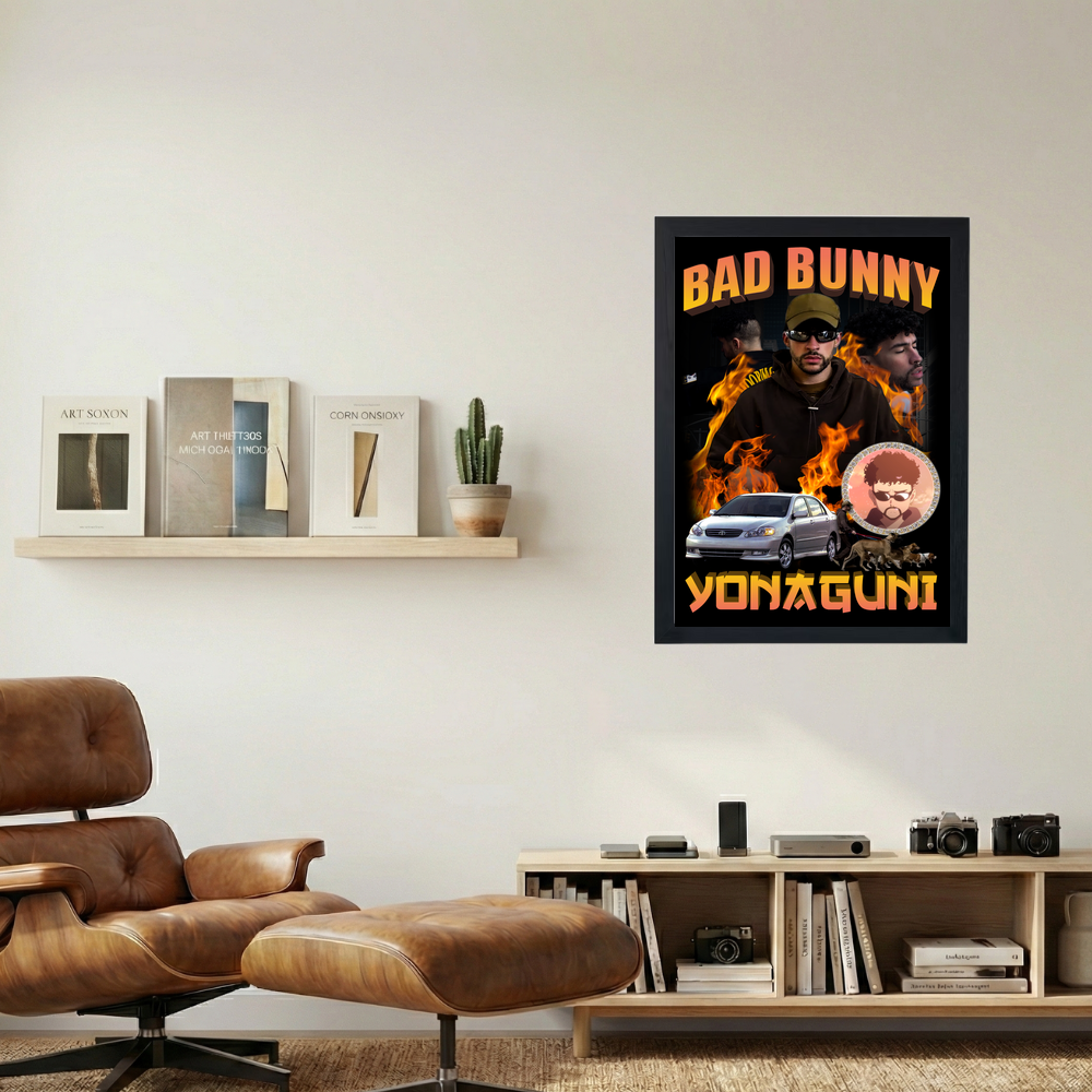 Bad Bunny 'Corolla' Poster - Mockup 1