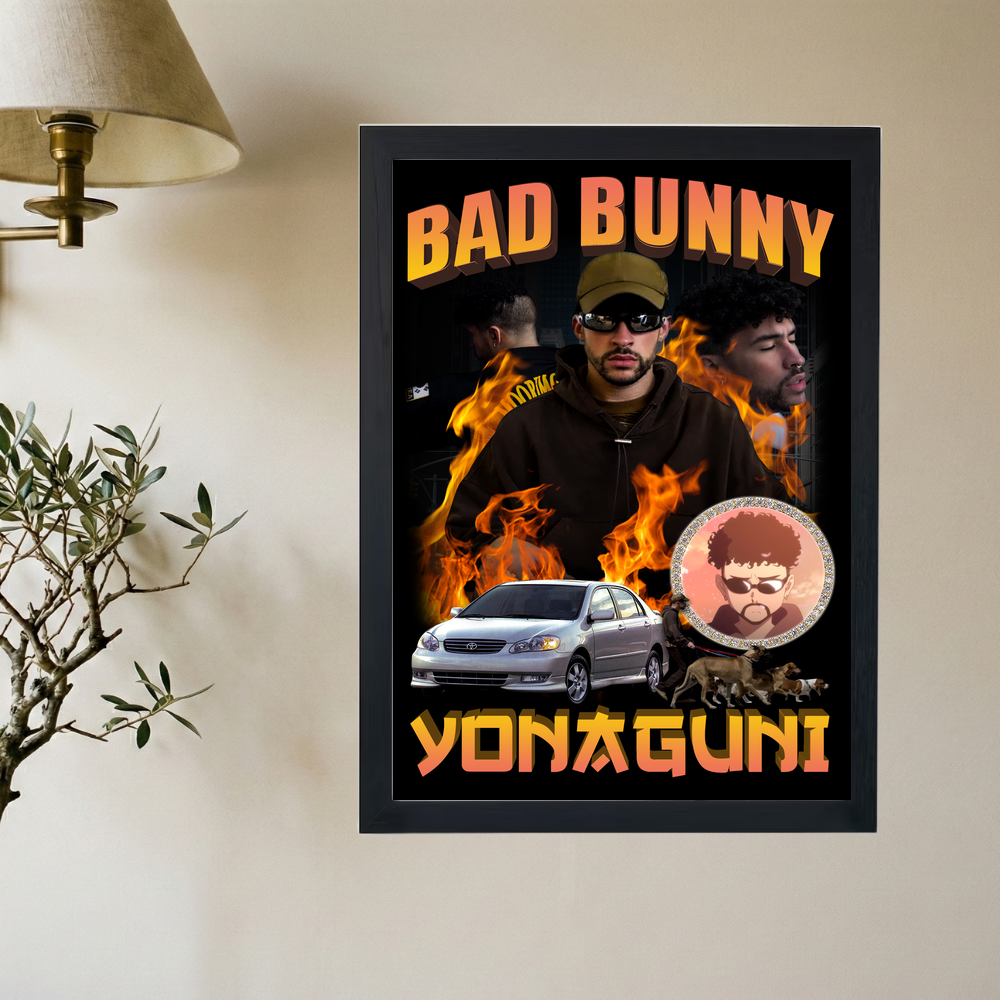 Bad Bunny 'Corolla' Poster - Mockup 2