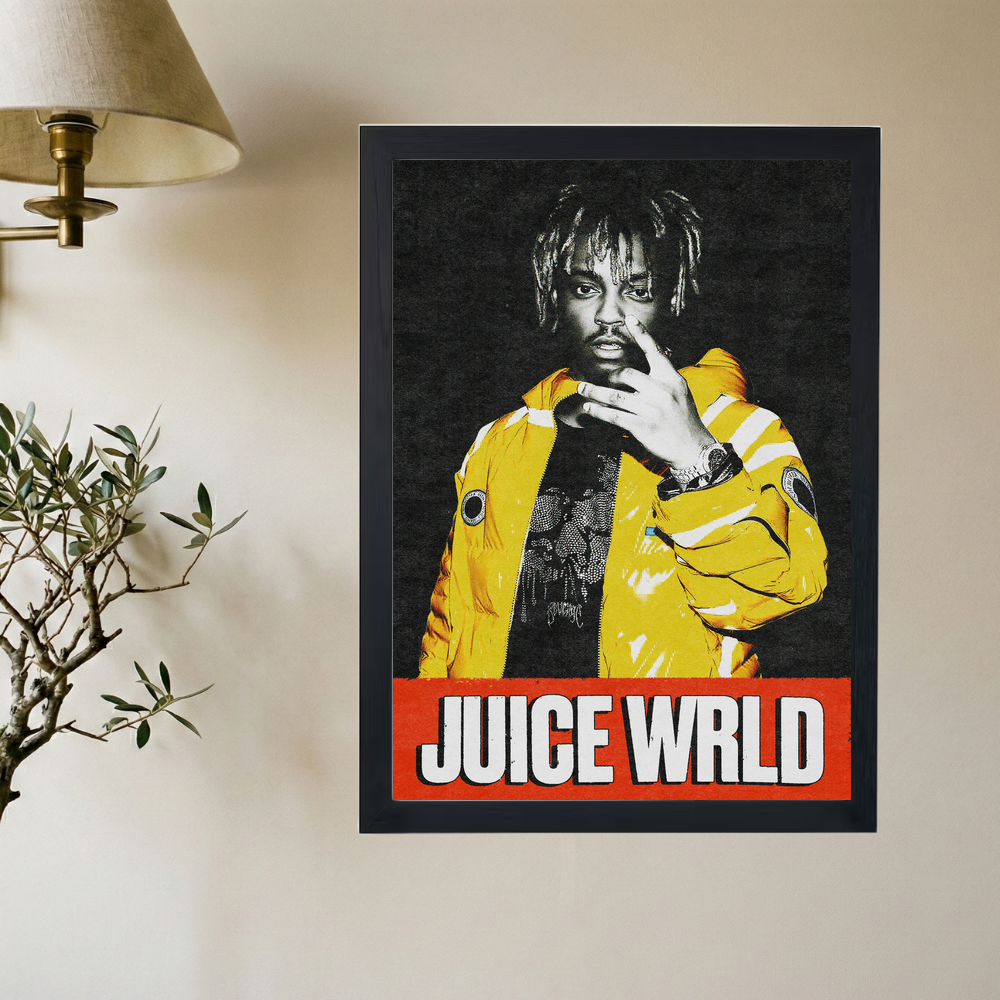 Juice Wrld 'Orange Jacket' Poster - Mockup 2