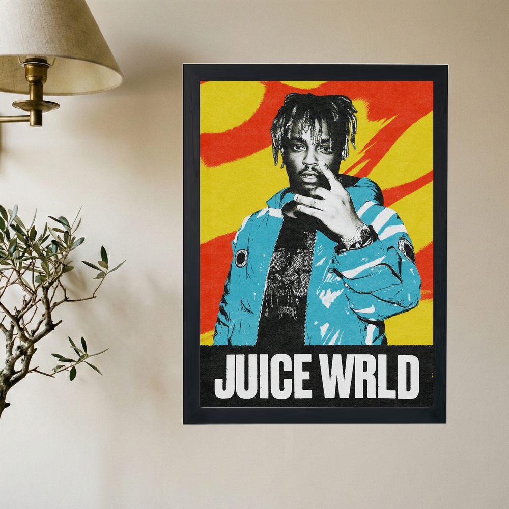 Juice Wrld 'Teal Jacket' Poster - Mockup 2