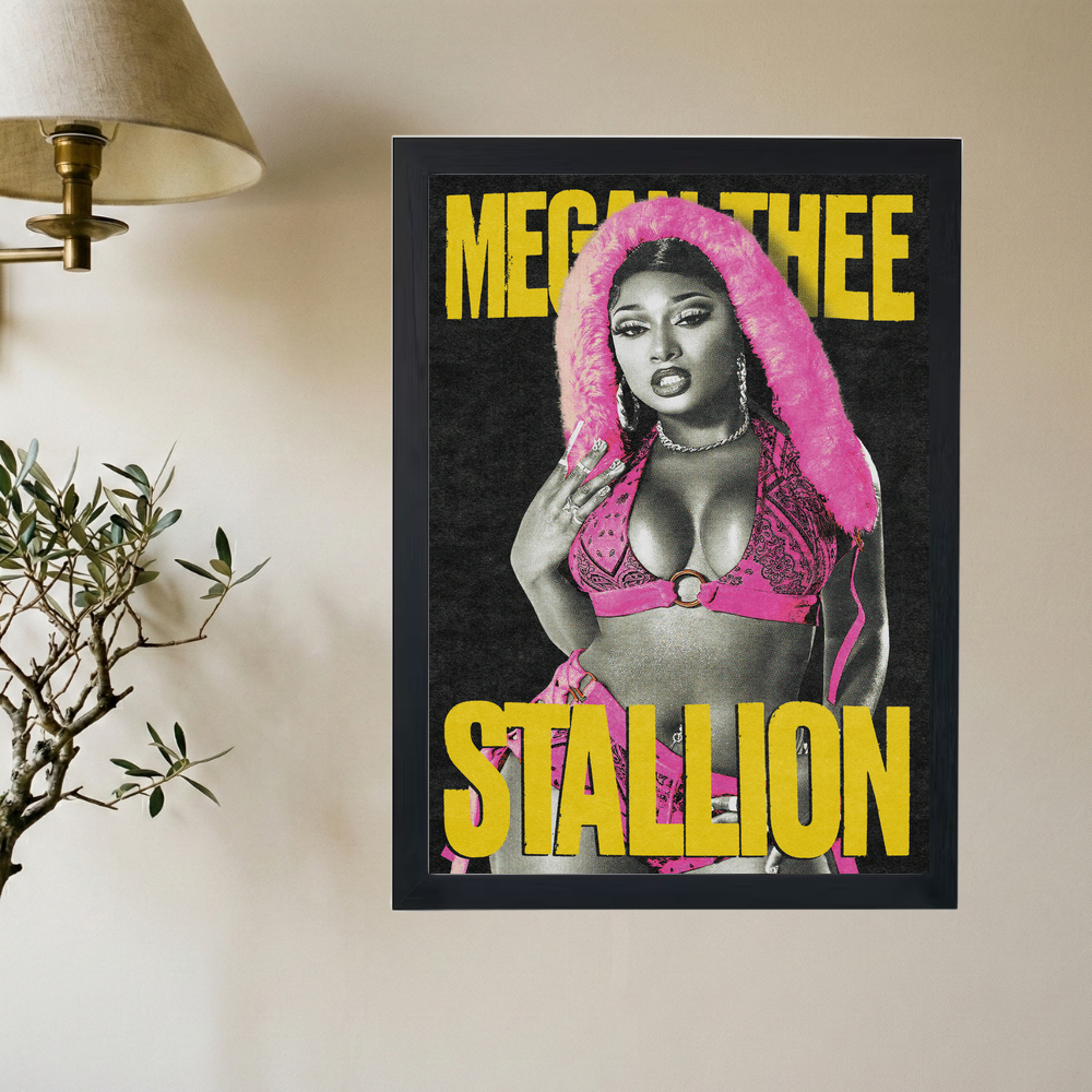 Megan Thee Stallion 'Pink' Poster - Mockup 2