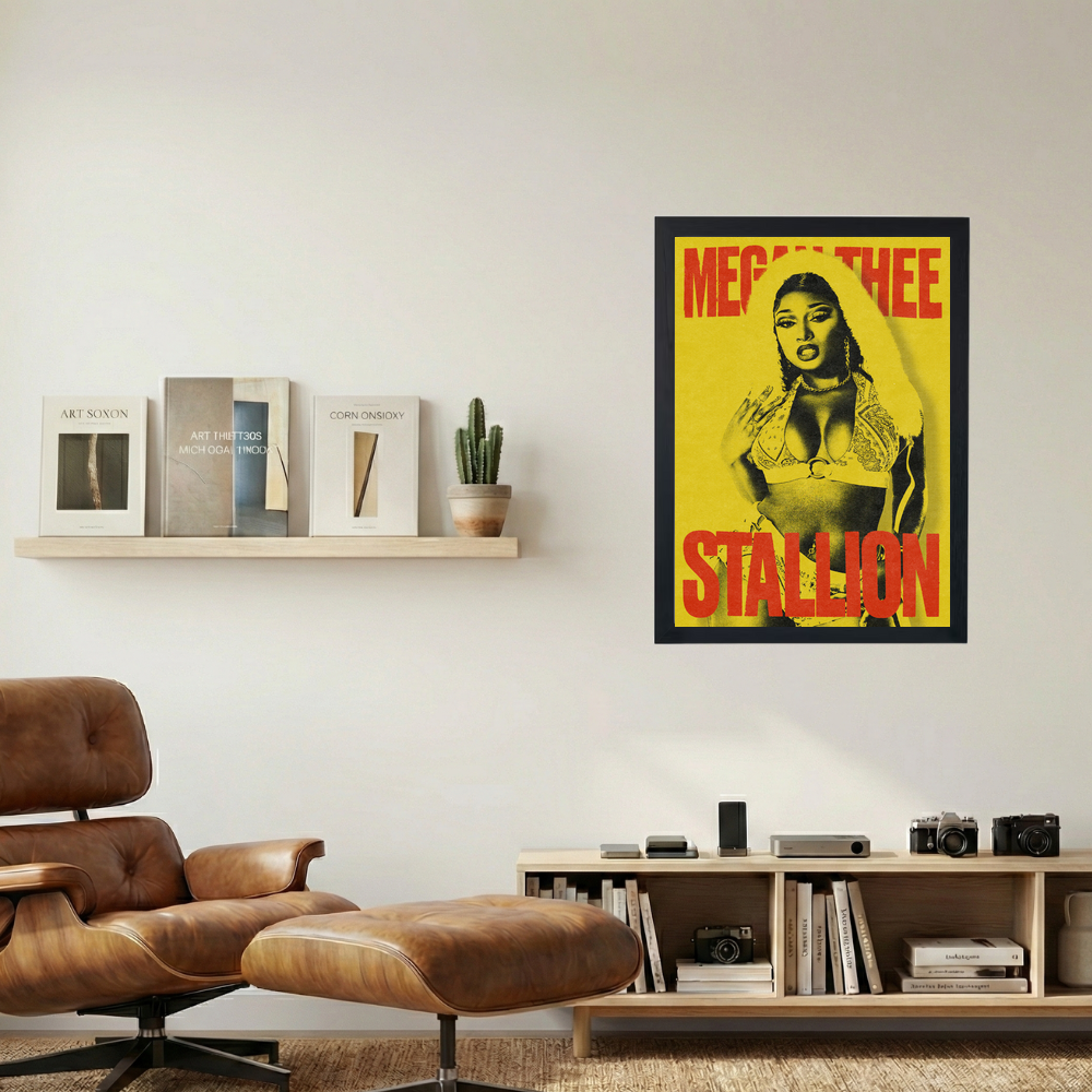 Megan Thee Stallion 'Yellow' Poster - Mockup 1