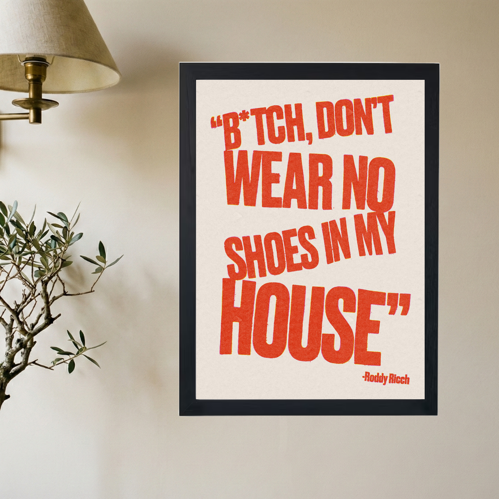 Roddy Ricch 'No Shoes White ' Poster - Mockup 2
