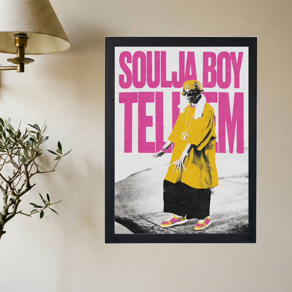 Soulja Boy 'Tell Em Pink' Poster - Mockup 2