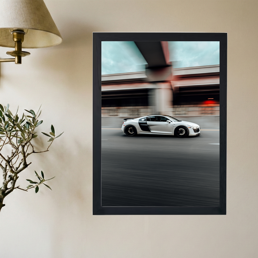 Audi R8 'Zoomin' Poster - Mockup 2