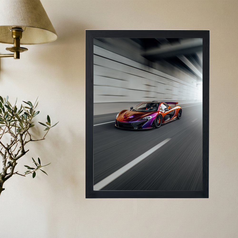 P1 McLaren 'Fluorescent' Poster - Mockup 2