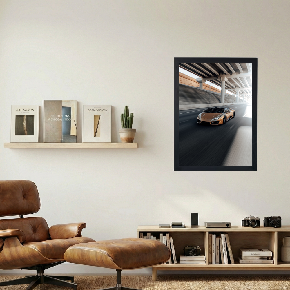 Lamborghini 'Roof Gone' Poster - Mockup 1