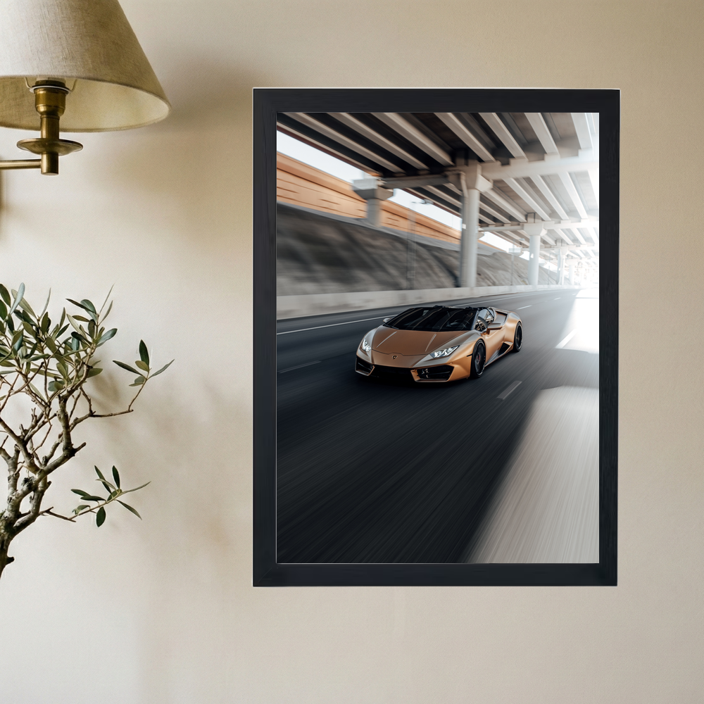 Lamborghini 'Roof Gone' Poster - Mockup 2