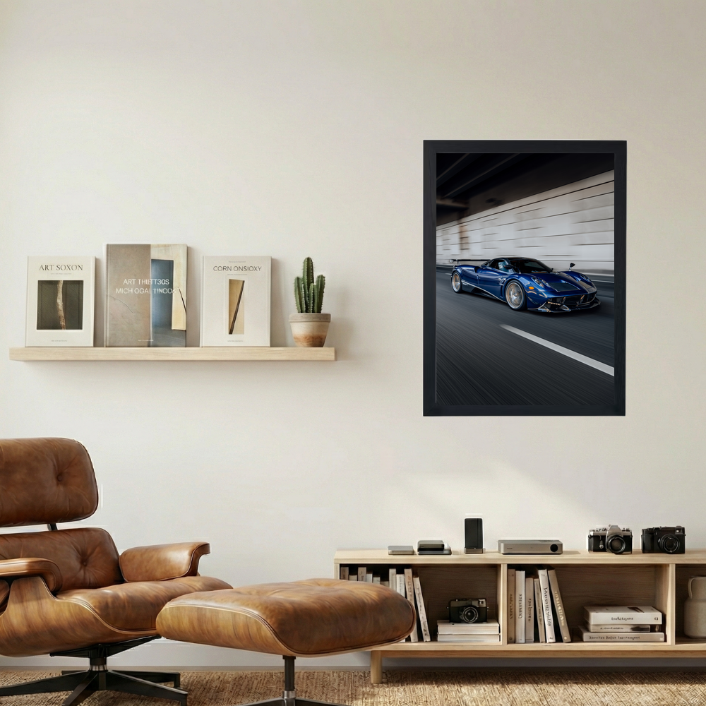 Pagani 'Midnight Blue' Poster - Mockup 1