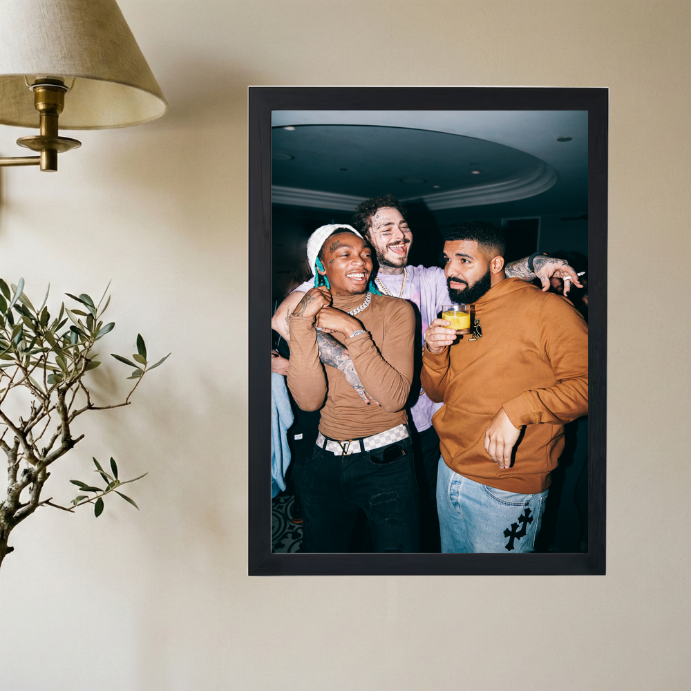 Drake x Post Malone x Tyla Yaweh 'Squad' Poster - Mockup 2