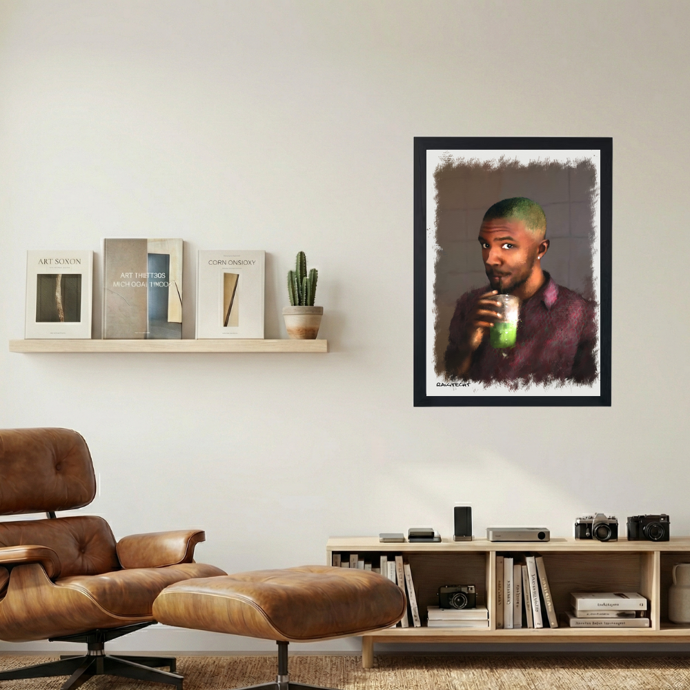 Frank Ocean 'Blonde Sippin'' Painting Poster - Mockup 1