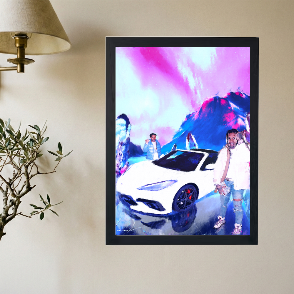 Lil Baby x Lil Durk 'Voice x Hero' Painting Poster - Mockup 2