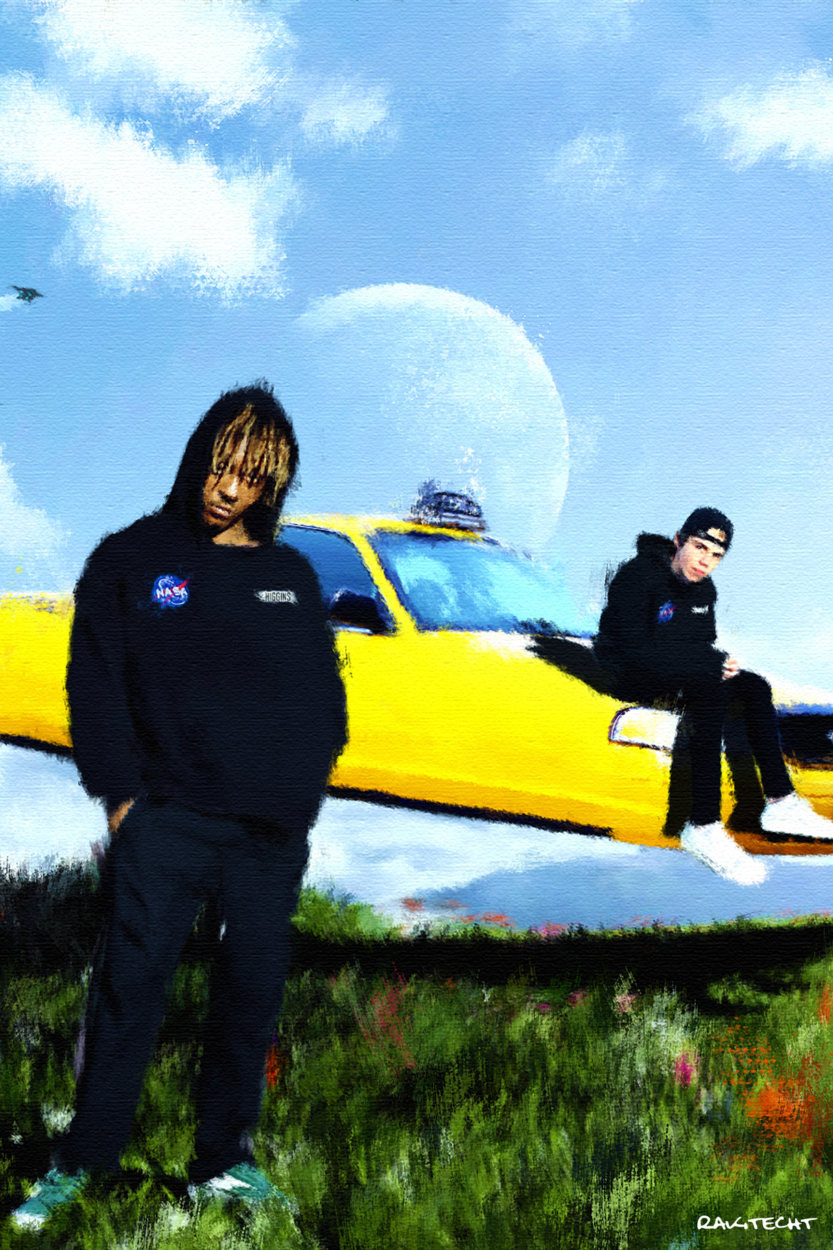 Juice WRLD x The Kid Laroi 'Taxi' Painting Poster