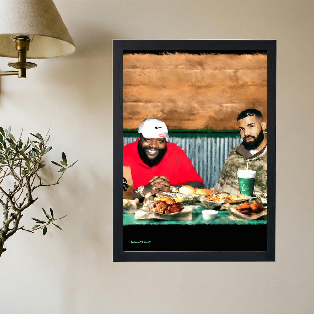 Drake x Rick Ross 'Lemon Pepper' Painting Poster - Mockup 2