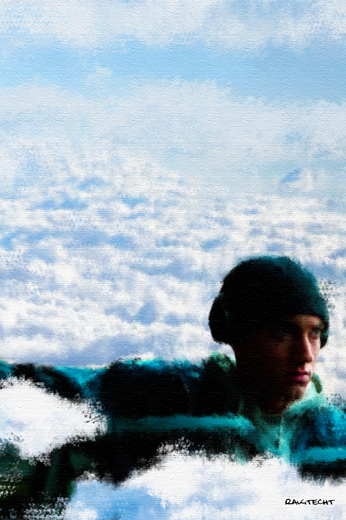 Eminem 'Head in the Clouds' Painting Poster